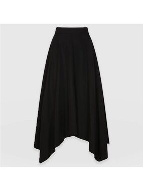 Saint and Sofia Black  Asymmetric Hem Women's Skirt